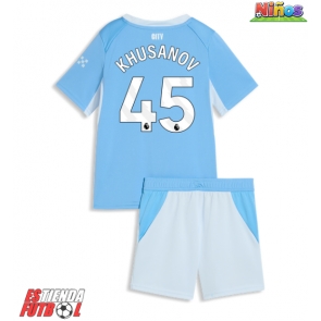 Manchester City Abdukodir Khusanov #45 Primera Equipación Niños 2026-27 Manga Corta (+ Pantalones cortos)